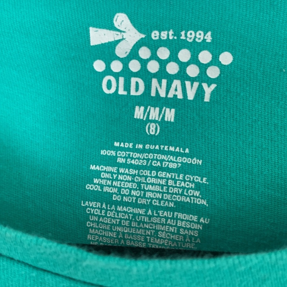 Old Navy Kids Teal Elephant Long Sleeve Tee. Like new - Picture 2 of 4